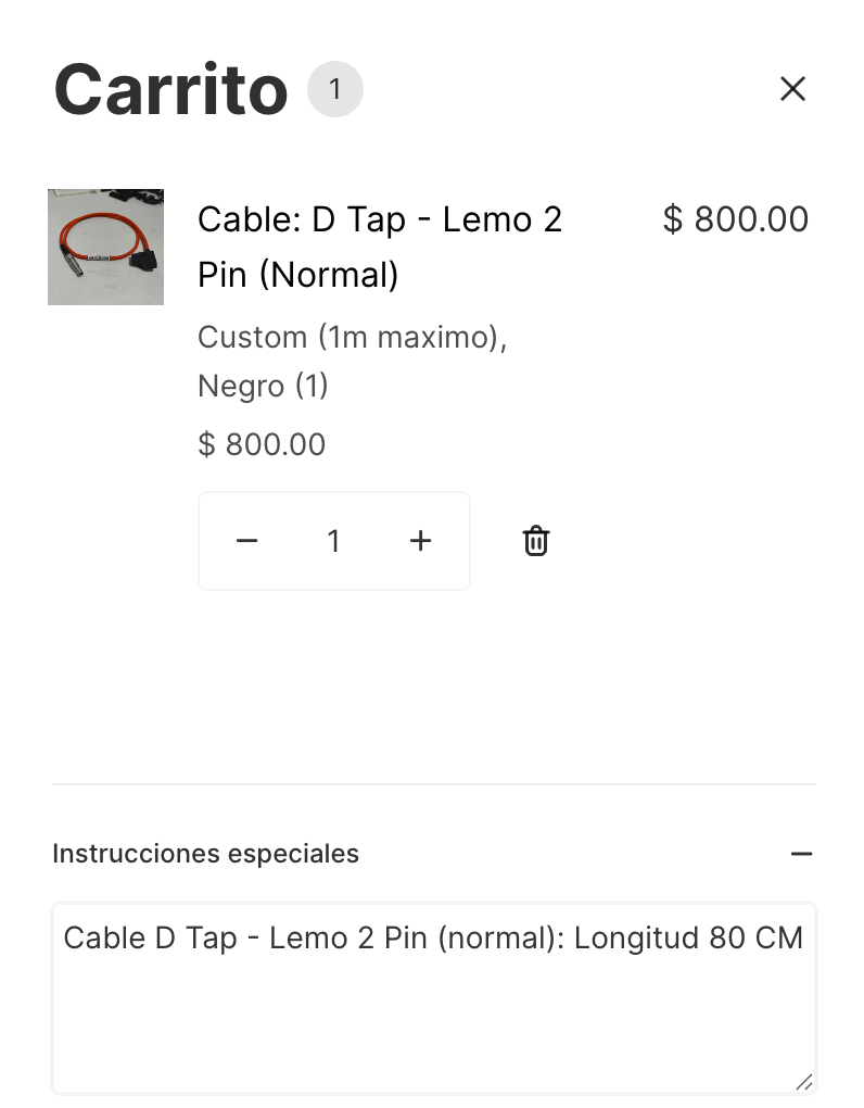 Cable: D Tap < - > Lemo 2 Pin