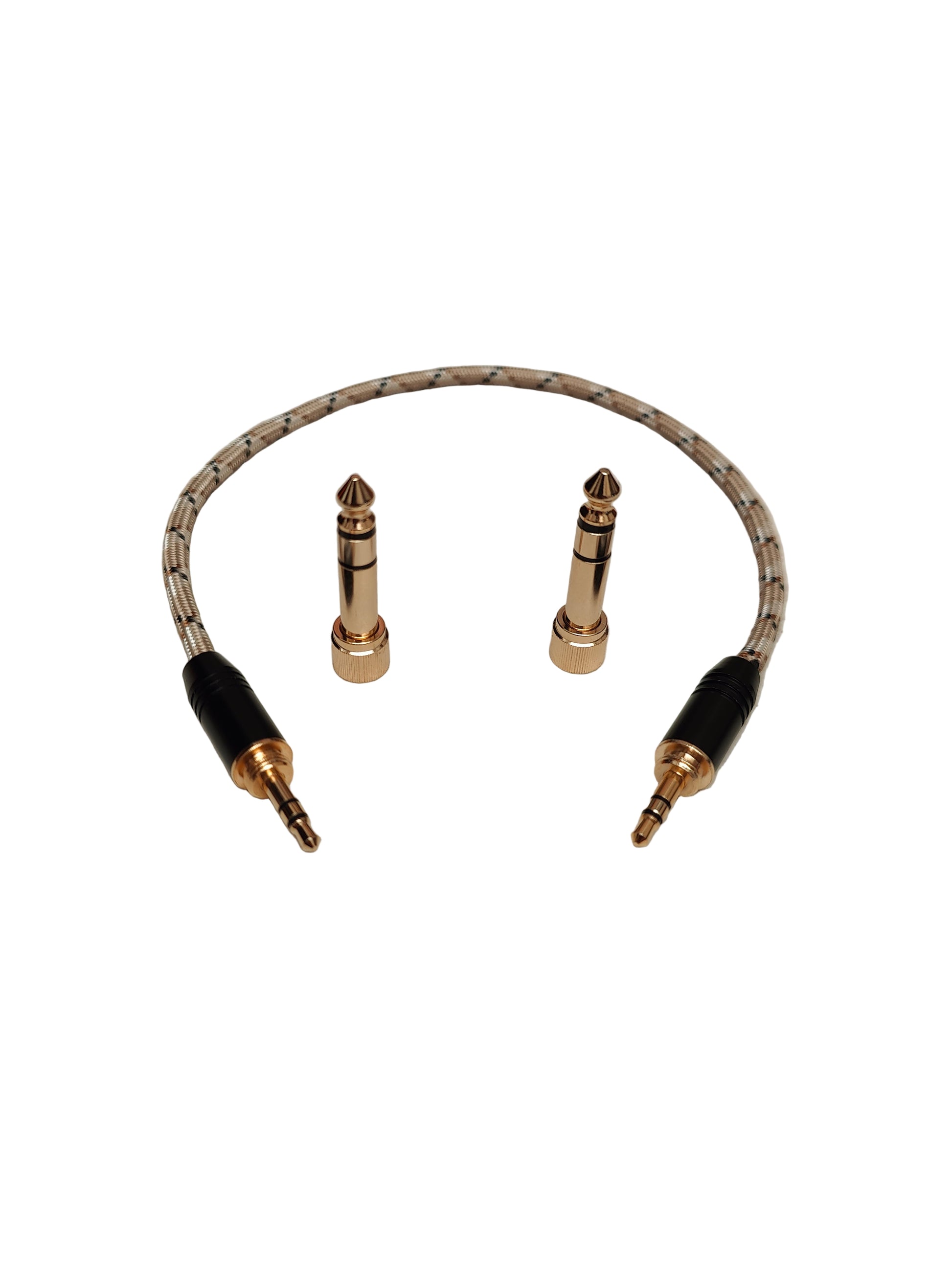 Cable: 3.5mm (M) (Con Adaptador) < - > 3.5mm (M) (Con Adaptador)
